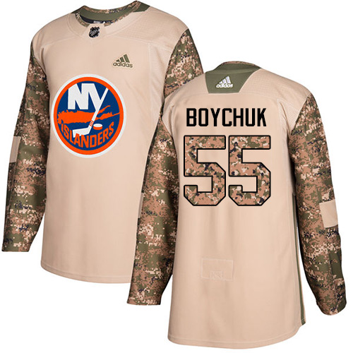 Adidas Islanders #55 Johnny Boychuk Camo Authentic 2017 Veterans Day Stitched Youth NHL Jersey