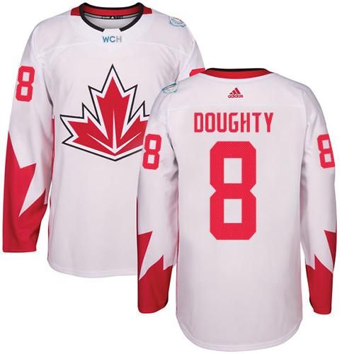 Team Canada #8 Drew Doughty White 2016 World Cup Stitched Youth NHL Jersey - Click Image to Close