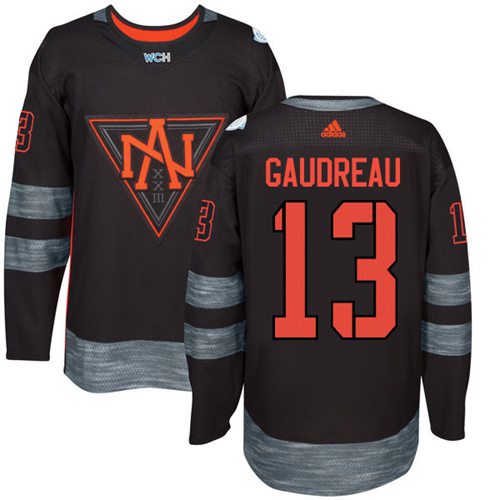 Team North America #13 Johnny Gaudreau Black 2016 World Cup Stitched Youth NHL Jersey - Click Image to Close