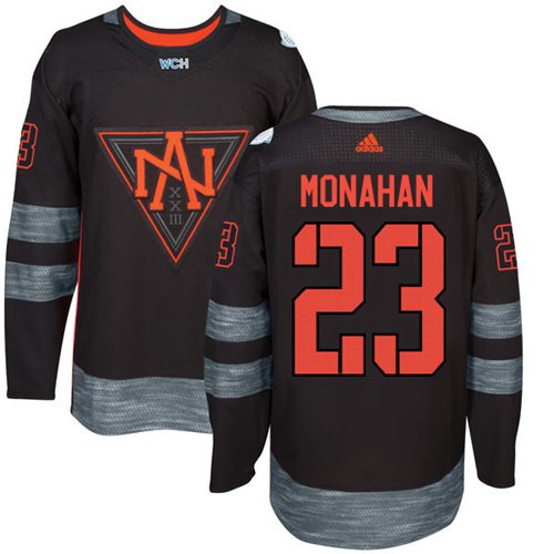 Team North America #23 Sean Monahan Black 2016 World Cup Stitched Youth NHL Jersey - Click Image to Close