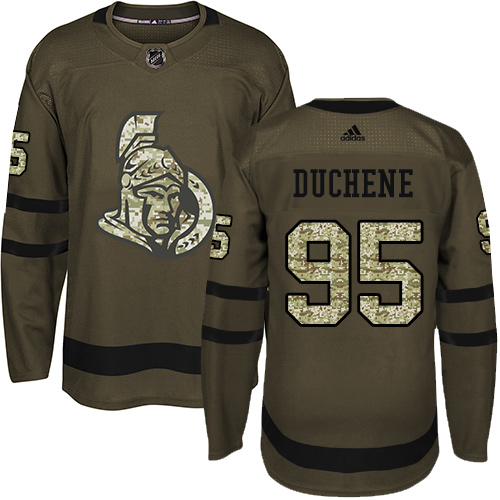 Adidas Senators #95 Matt Duchene Green Salute to Service Stitched Youth NHL Jersey