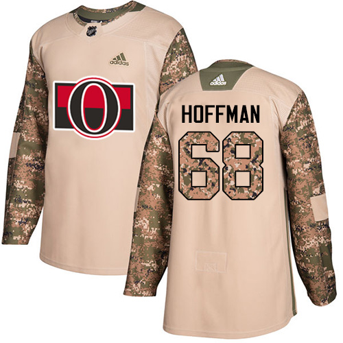 Adidas Senators #68 Mike Hoffman Camo Authentic 2017 Veterans Day Stitched Youth NHL Jersey