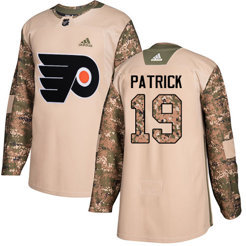 Adidas Flyers #19 Nolan Patrick Camo Authentic 2017 Veterans Day Stitched Youth NHL Jersey