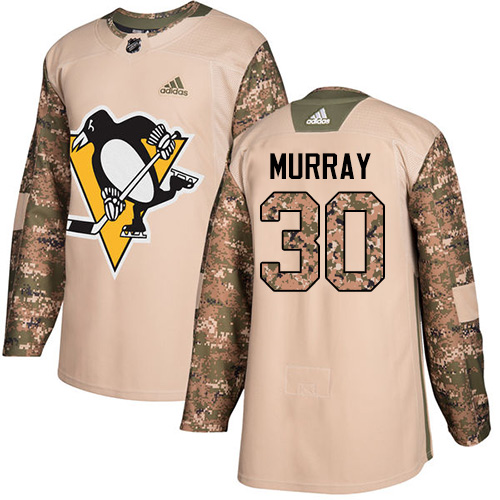 Adidas Penguins #30 Matt Murray Camo Authentic 2017 Veterans Day Stitched Youth NHL Jersey