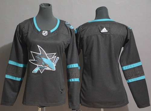 Sharks Blank Black Alternate Authentic Stitched Youth Hockey Jersey