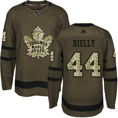 Adidas Maple Leafs #44 Morgan Rielly Green Salute to Service Stitched Youth NHL Jersey