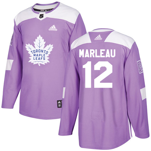 Adidas Maple Leafs #12 Patrick Marleau Purple Authentic Fights Cancer Stitched Youth NHL Jersey