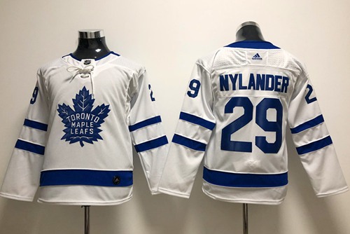 Adidas Maple Leafs #29 William Nylander White Road Authentic Stitched Youth NHL Jersey