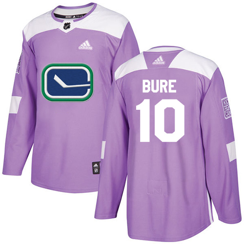 Adidas Canucks #10 Pavel Bure Purple Authentic Fights Cancer Youth Stitched NHL Jersey