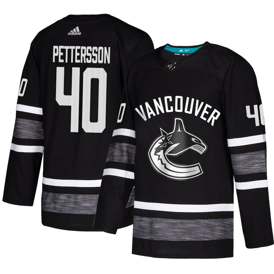 Adidas Canucks #40 Elias Pettersson Black Authentic 2019 All-Star Youth Stitched NHL Jersey - Click Image to Close