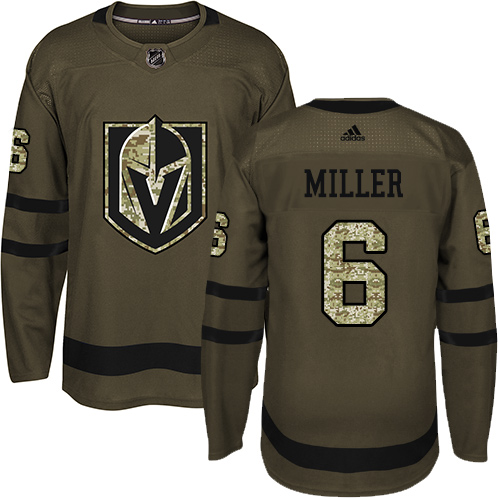 Adidas Golden Knights #6 Colin Miller Green Salute to Service Stitched Youth NHL Jersey