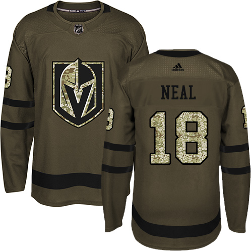 Adidas Golden Knights #18 James Neal Green Salute to Service Stitched Youth NHL Jersey - Click Image to Close