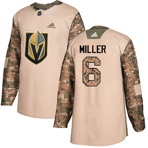 Adidas Golden Knights #6 Colin Miller Camo Authentic 2017 Veterans Day Stitched Youth NHL Jersey