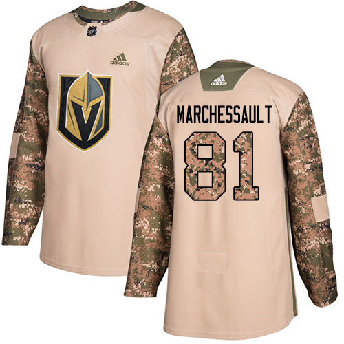 Adidas Golden Knights #81 Jonathan Marchessault Camo Authentic 2017 Veterans Day Stitched Youth NHL Jersey