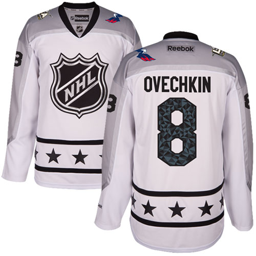 Capitals #8 Alex Ovechkin White 2017 All-Star Metropolitan Division Stitched Youth NHL Jersey - Click Image to Close