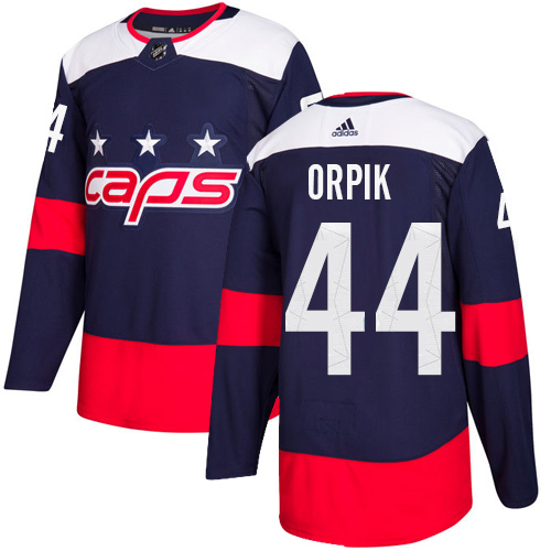 Adidas Capitals #44 Brooks Orpik Navy Authentic 2018 Stadium Series Stitched Youth NHL Jersey - Click Image to Close