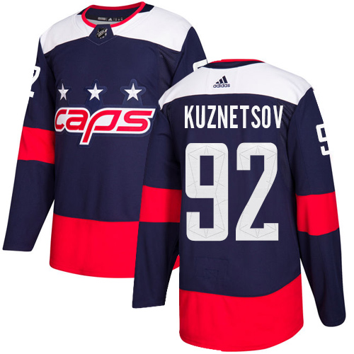 Adidas Capitals #92 Evgeny Kuznetsov Navy Authentic 2018 Stadium Series Stitched Youth NHL Jersey - Click Image to Close