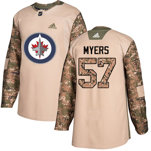 Adidas Jets #57 Tyler Myers Camo Authentic 2017 Veterans Day Stitched Youth NHL Jersey